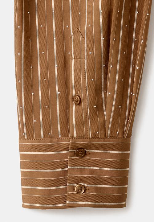 MANGO - Shirt puna- brown