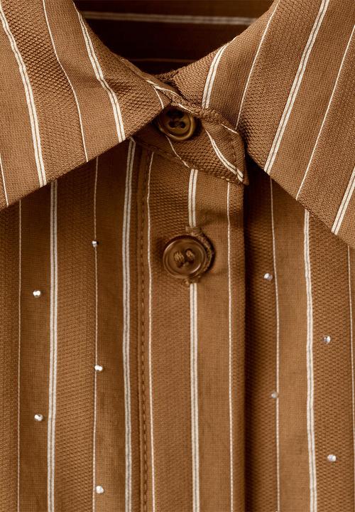 MANGO - Shirt puna- brown