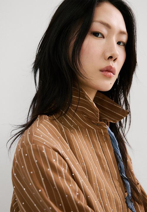MANGO - Shirt puna- brown
