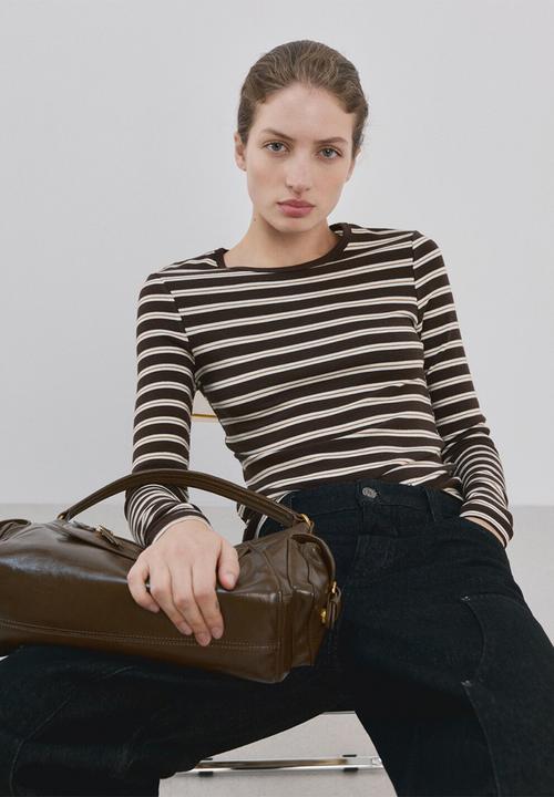 MANGO - T-shirtpaul - brown