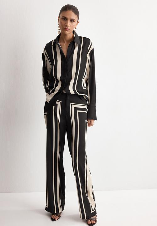 MANGO - Trousers carol- black