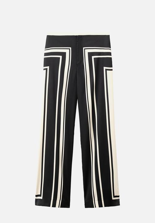 MANGO - Trousers carol- black