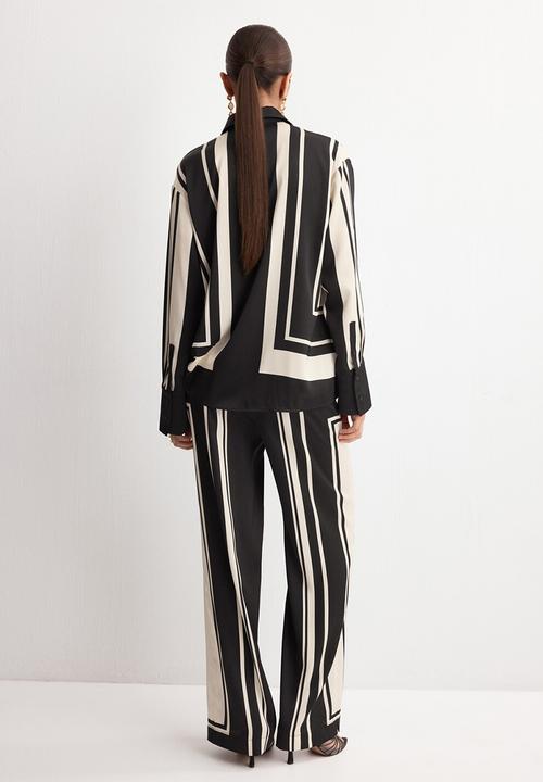 MANGO - Trousers carol- black