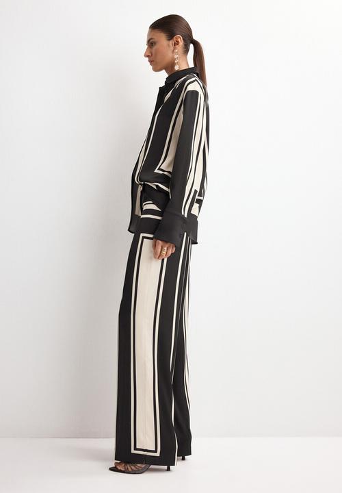MANGO - Trousers carol- black