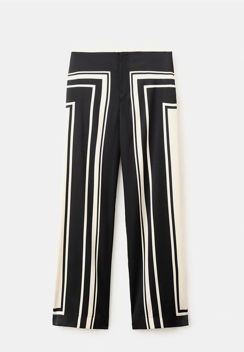 MANGO - Trousers carol- black