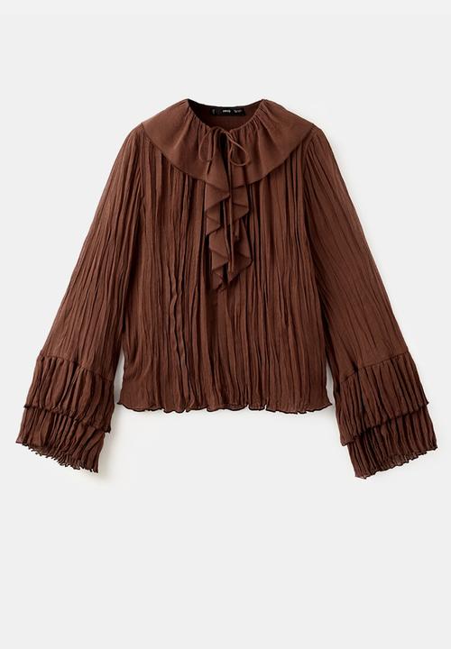 MANGO - Blouse ceci- brown