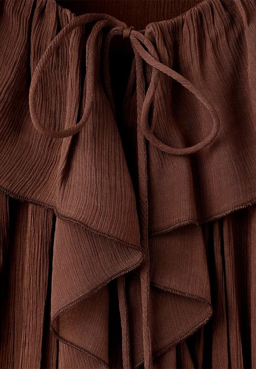 MANGO - Blouse ceci- brown