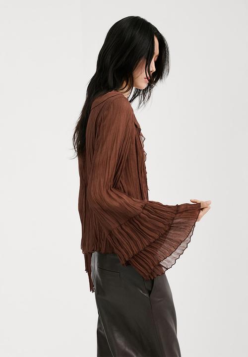 MANGO - Blouse ceci- brown