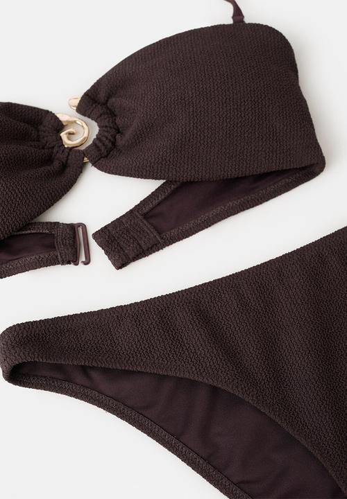 MANGO - Bikini pantie sifnos- brown