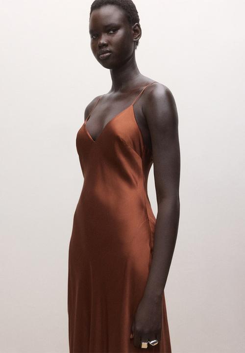 MANGO - Dress marcela - medium orange