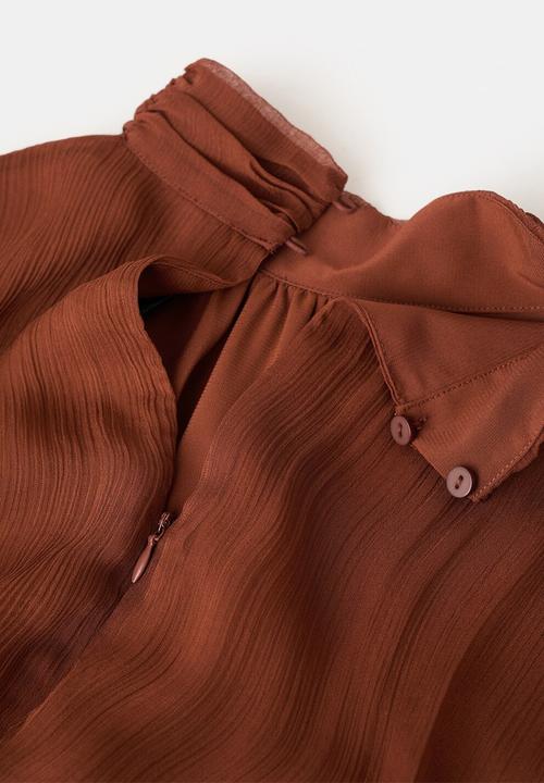 MANGO - Dress sienna- dark brown