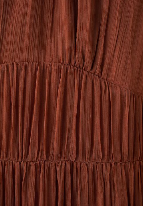 MANGO - Dress sienna- dark brown