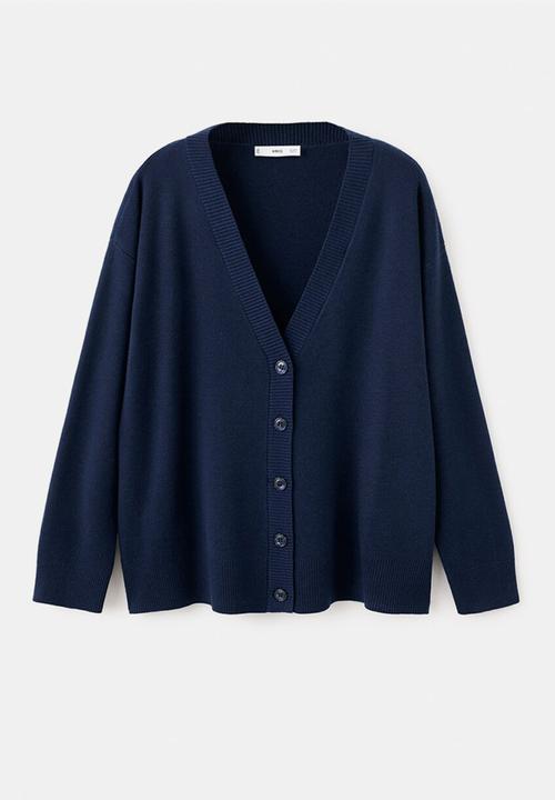 MANGO - Cardigan brunins - navy