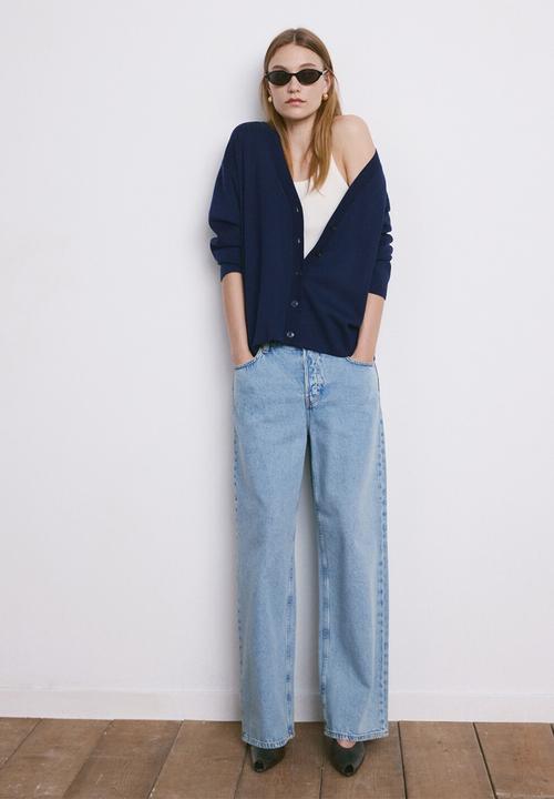 MANGO - Cardigan brunins - navy