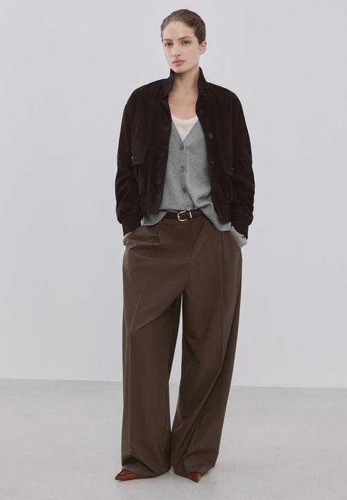 MANGO - Cardigan brunins- medium gray