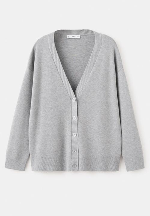 MANGO - Cardigan brunins- medium gray
