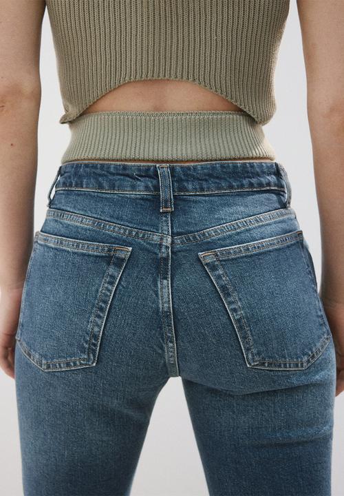 MANGO - Jeans claudia  -  open blue