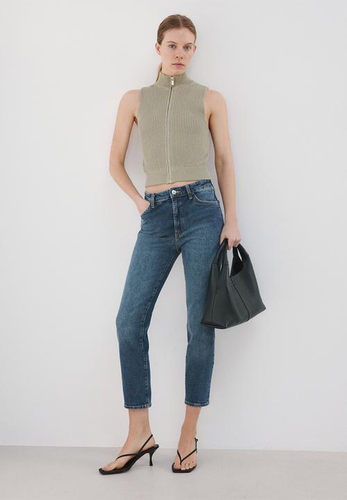 MANGO - Jeans claudia  -  open blue