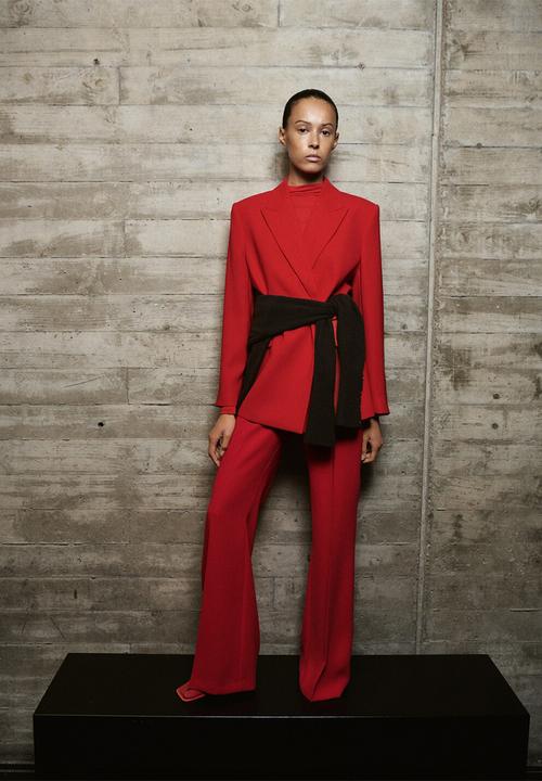 MANGO - Trousers iguana- red