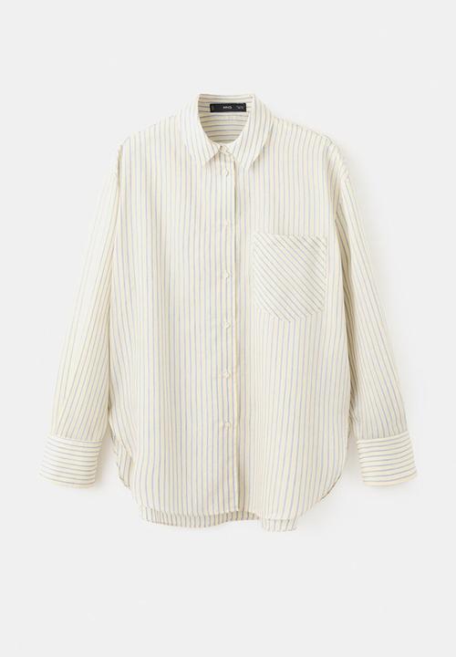 MANGO - Shirt poke - light/pastel yellow