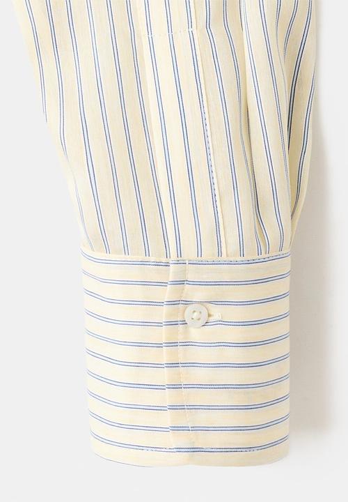 MANGO - Shirt poke - light/pastel yellow