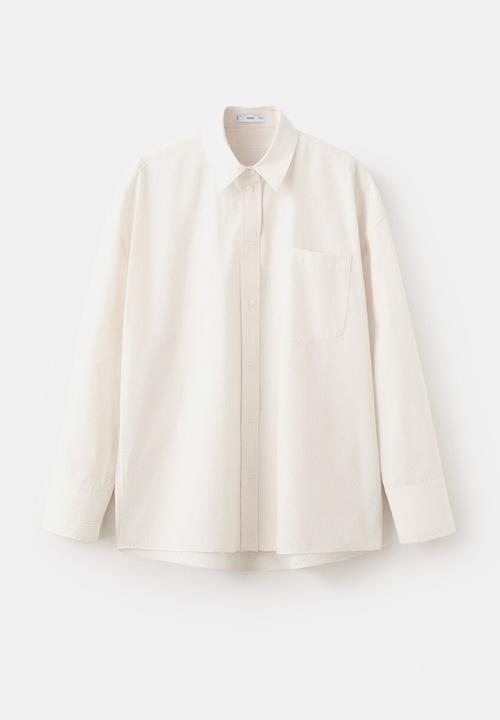 MANGO - Shirt franca- light beige