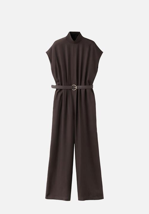 MANGO - Jumpsuit vera- dark brown