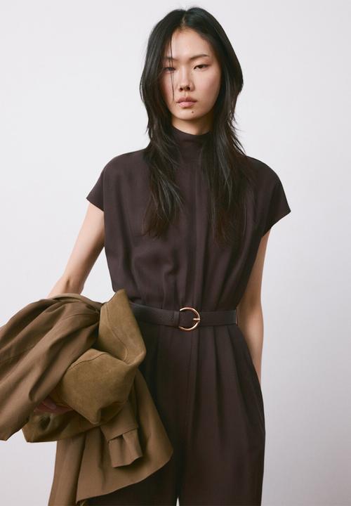 MANGO - Jumpsuit vera- dark brown