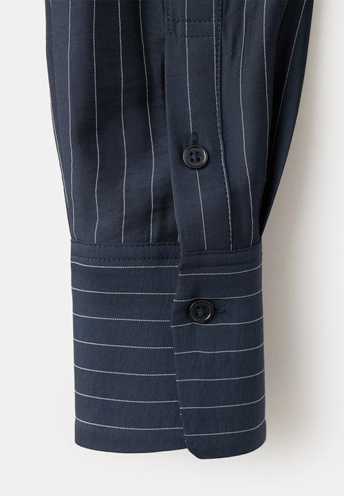 MANGO - Shirt beli- navy