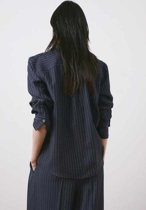 MANGO - Shirt beli- navy
