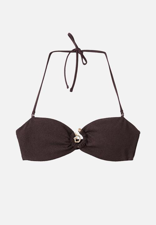 MANGO - Bikini top sifnos- brown