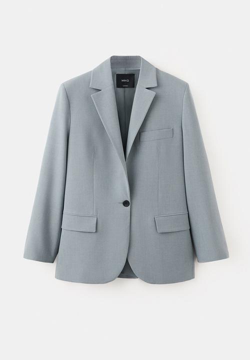 MANGO - Blazer nat- medium blue