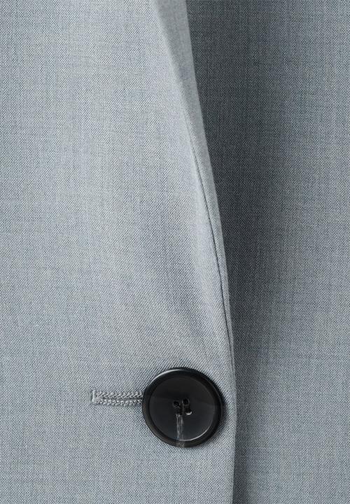 MANGO - Blazer nat- medium blue