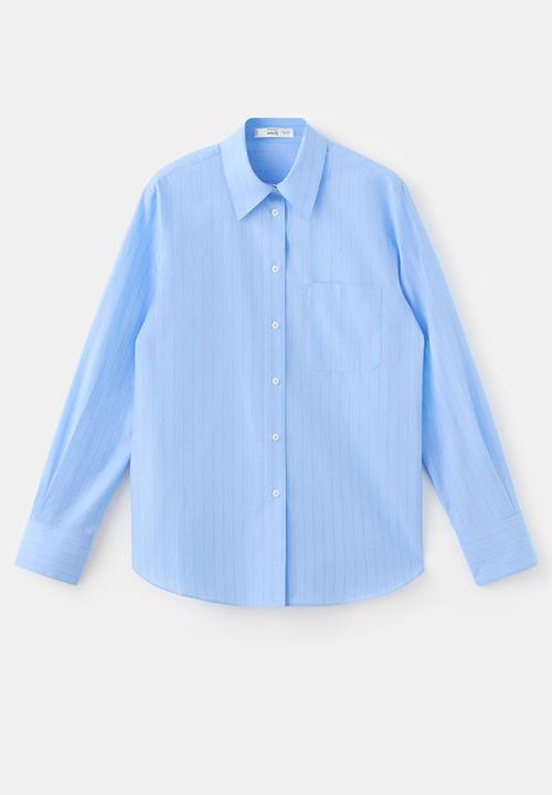 MANGO - Shirt regu  -  medium blue