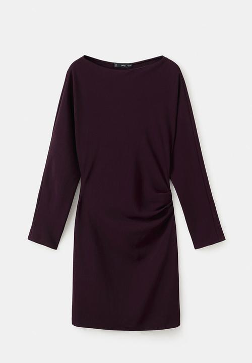 MANGO - Dress bety - dark red