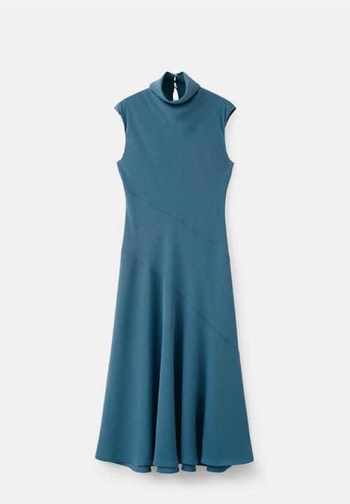 MANGO - Dress coco- medium blue
