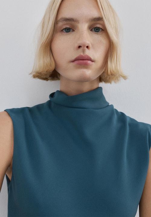 MANGO - Dress coco- medium blue