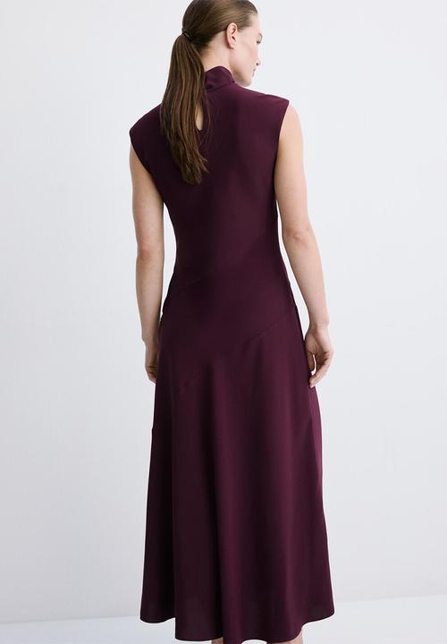MANGO - Dress coco- dark red