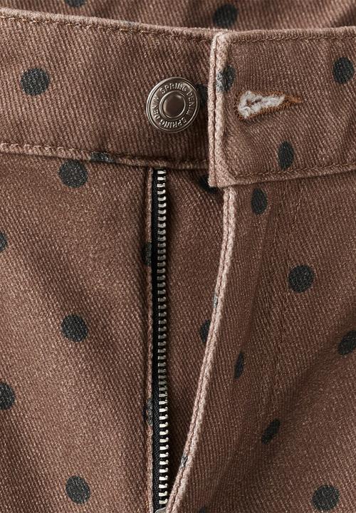 MANGO - Jeans dots- dark brown