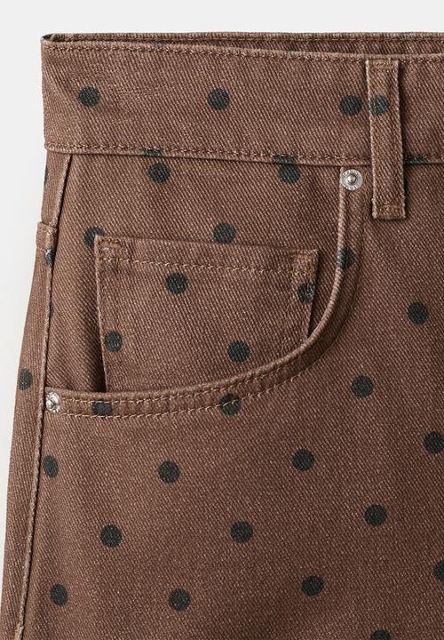 MANGO - Jeans dots- dark brown