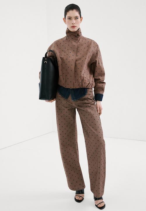 MANGO - Jeans dots- dark brown