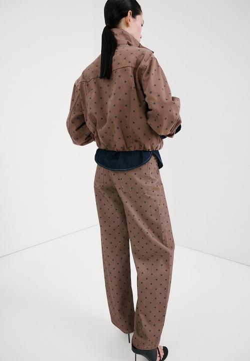 MANGO - Jeans dots- dark brown