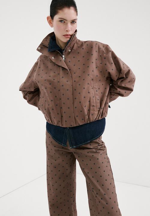 MANGO - Jeans dots- dark brown
