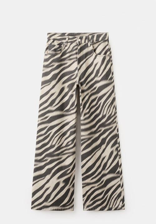 MANGO - Jeans zebri- natural
