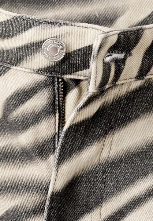 MANGO - Jeans zebri- natural