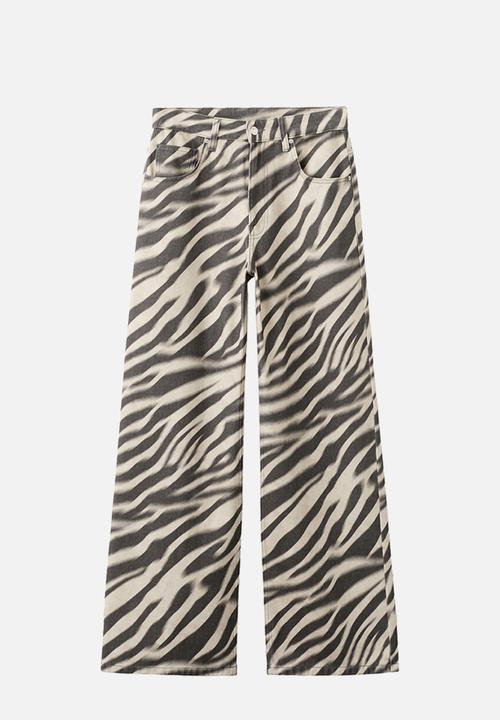 MANGO - Jeans zebri- natural