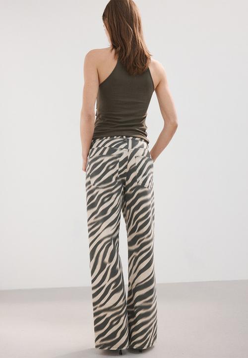 MANGO - Jeans zebri- natural