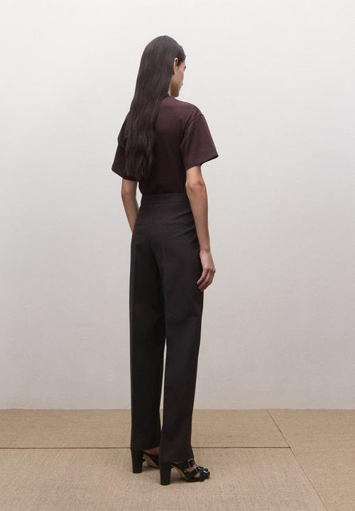 MANGO - Trousers helsinki- dark purple