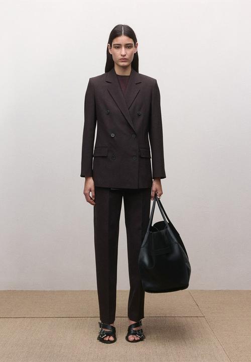 MANGO - Trousers helsinki- dark purple