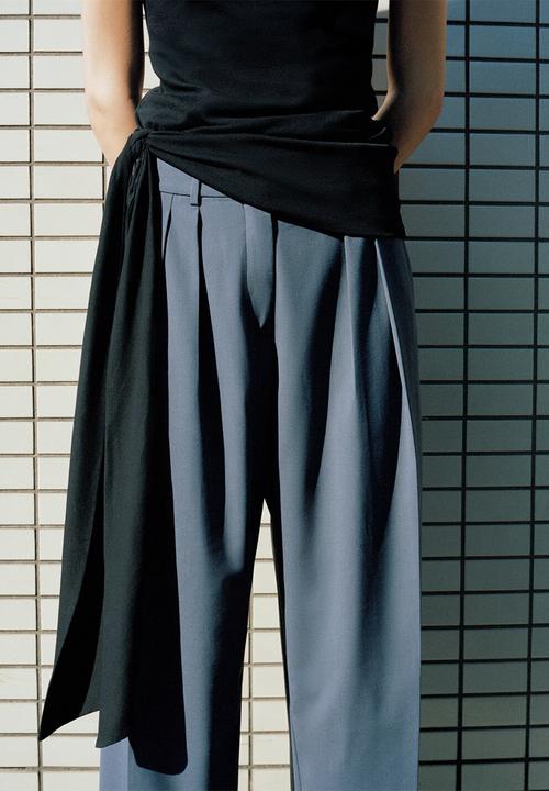 MANGO - Trousers uma- medium blue